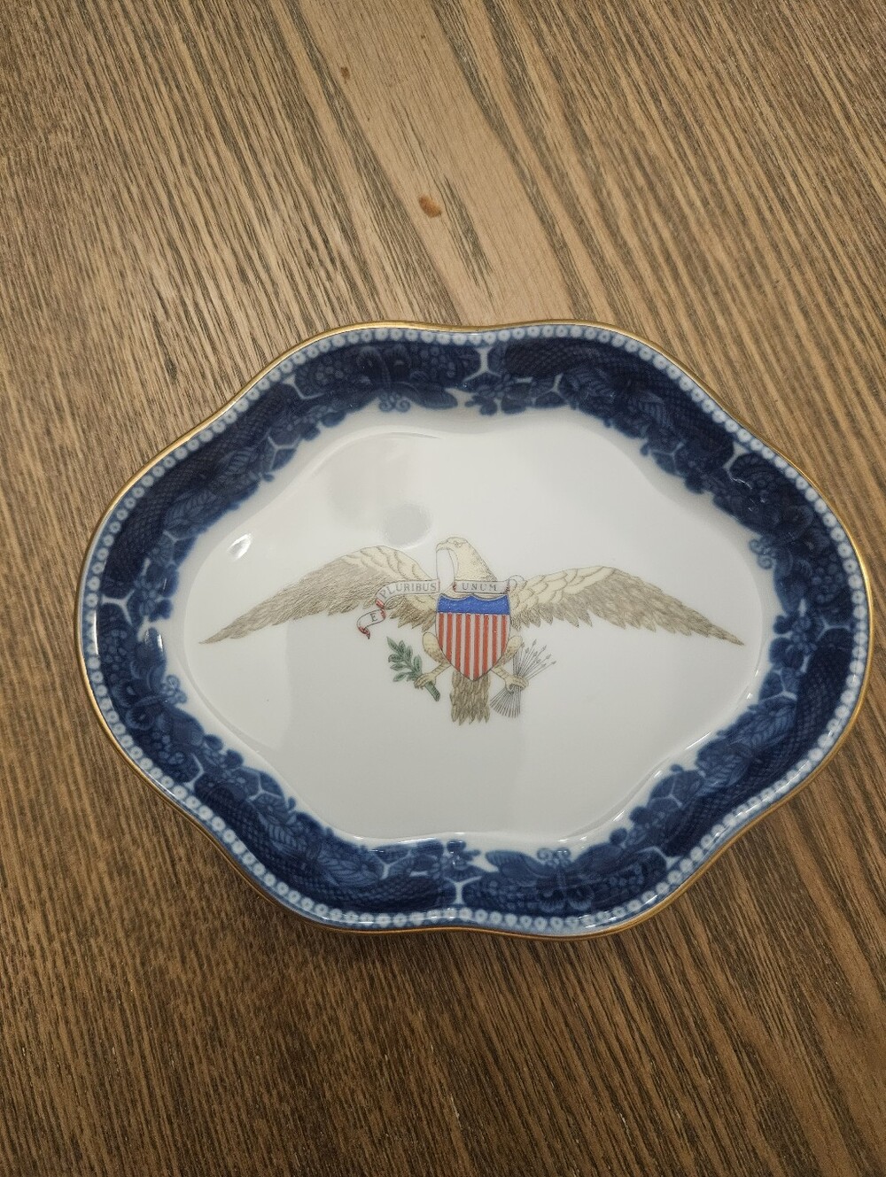 Mottahedeh Michelle Obama 1810 Eagle Design Dish/Box  2010 First Ladies Luncheon